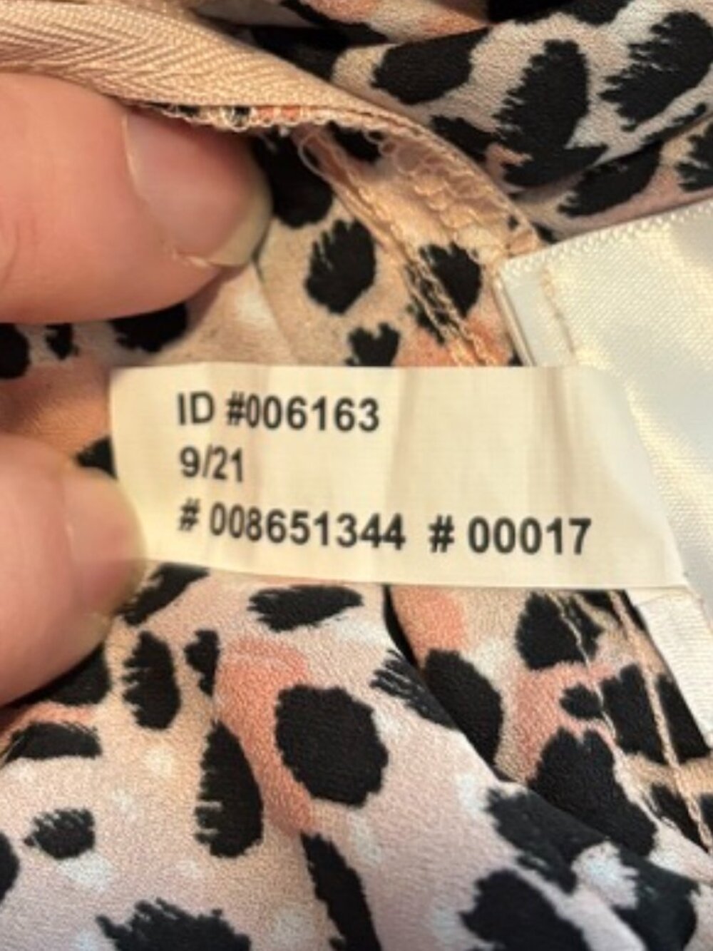 Express Pink Leopard Print Tie Front Peplum Blouse Size XL - Picture 7 of 7